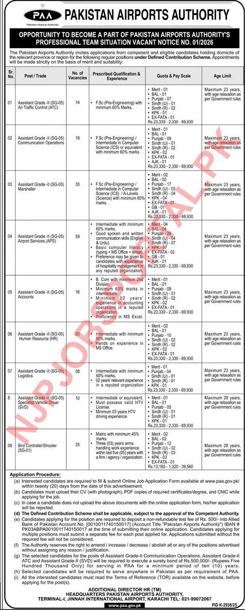 PAA Jobs 2026 Advertisement 